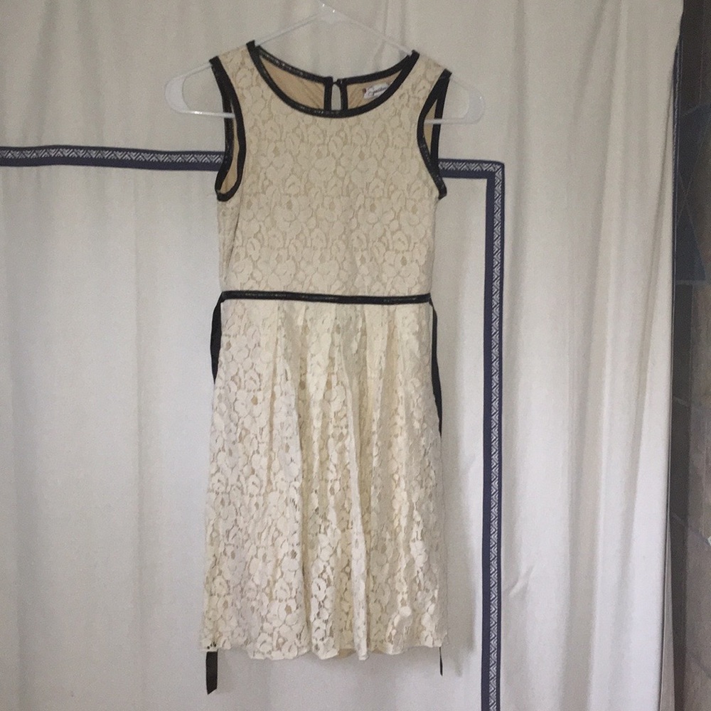 cream/white lace dress